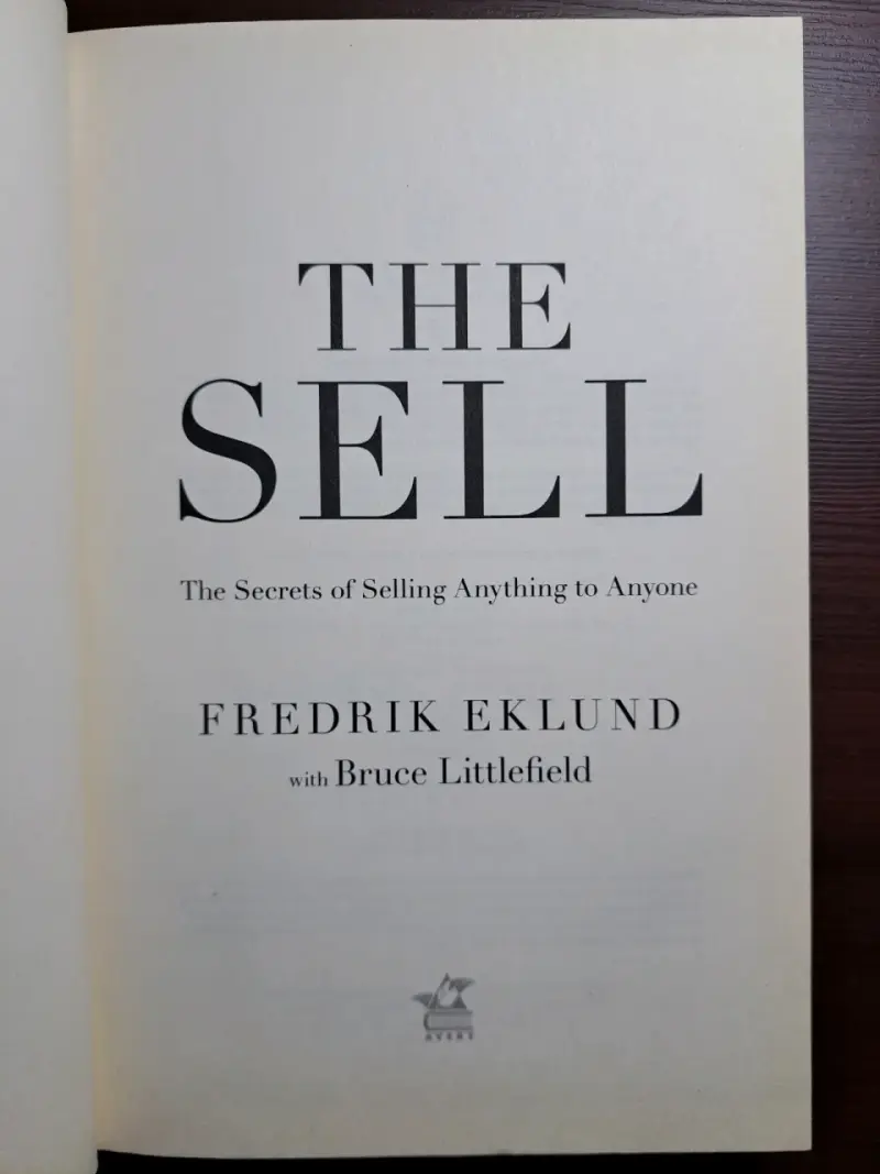 Libro "The Sell" tapa dura de Fredrik Eklund - 1