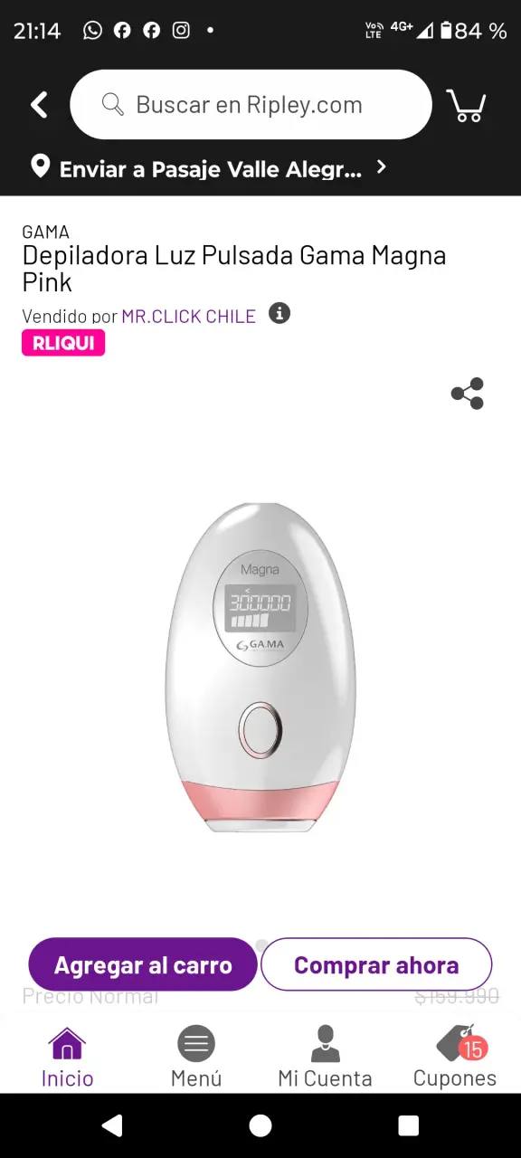 Depiladora Luz Pulsada Gama Magna - 1