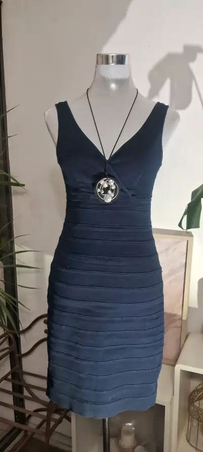 Vestido azul ajustado Jeans - miniatura 1