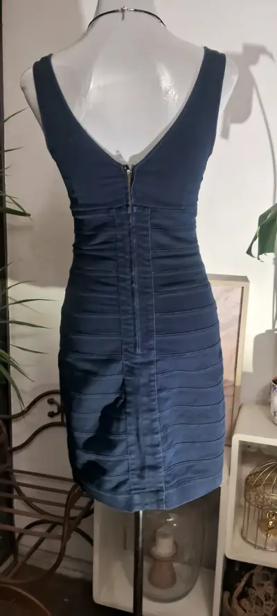 Vestido azul ajustado Jeans - miniatura 4
