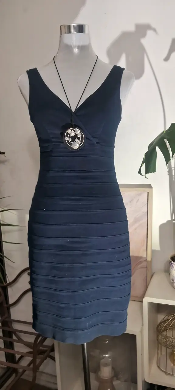 Vestido azul ajustado Jeans - 5