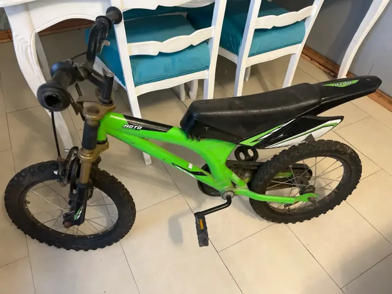 Bicicleta infantil verde Moto