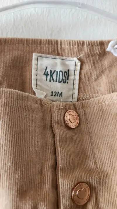 Vestido demezclilla beige 12M - miniatura 2