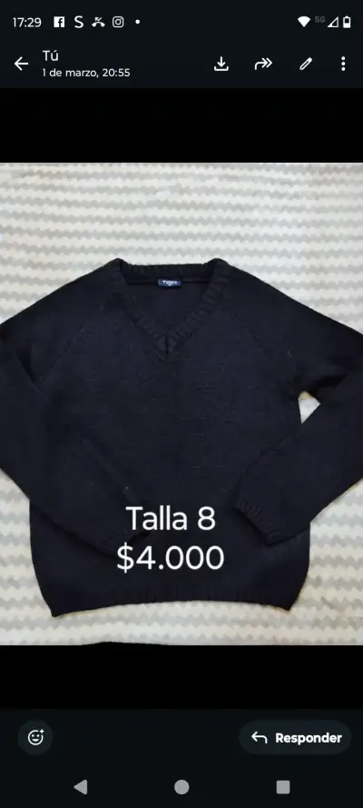 Poleras manga larga niños talla 8-10-12 - miniatura 1