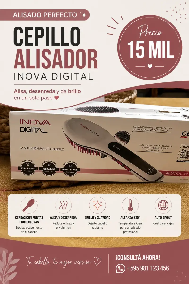 Cepillo alisador Inova Digital