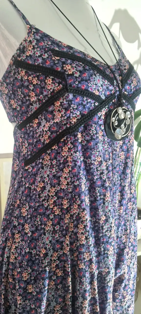 Vestido floreado azul - 2