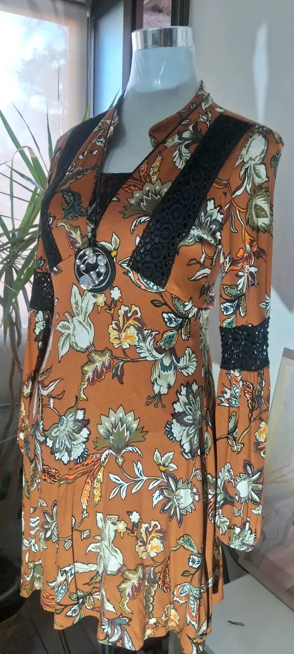 Vestido estampado floral otoño - 2