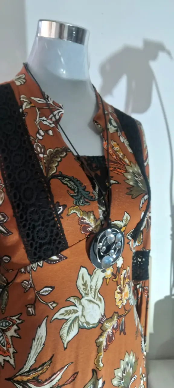 Vestido estampado floral otoño - 3