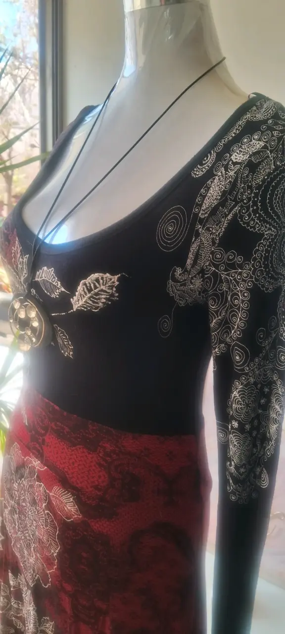 Vestido floral manga larga - 2