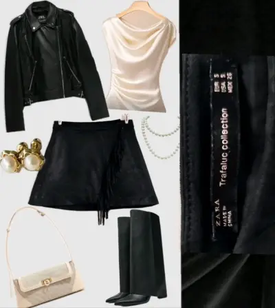 Falda negra Zara talla S - miniatura 3