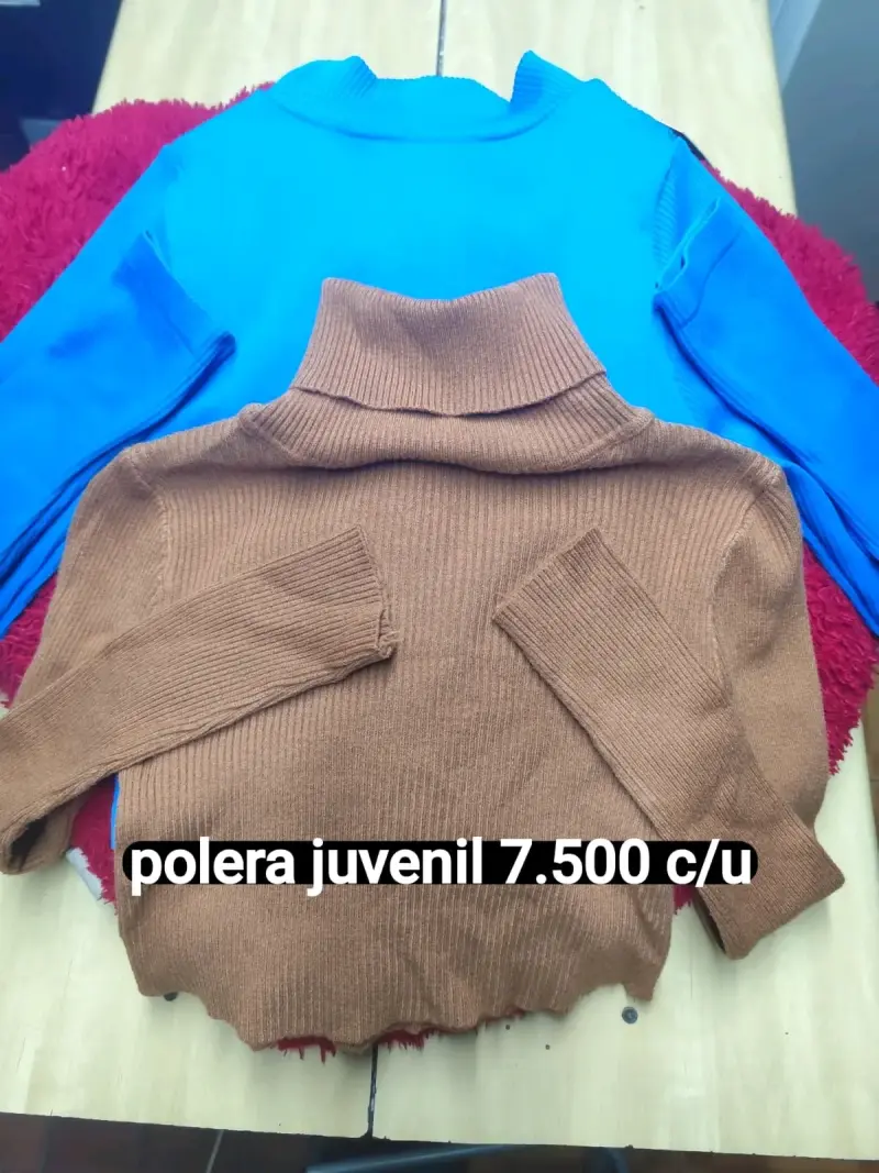 Poleras juveniles cuello alto