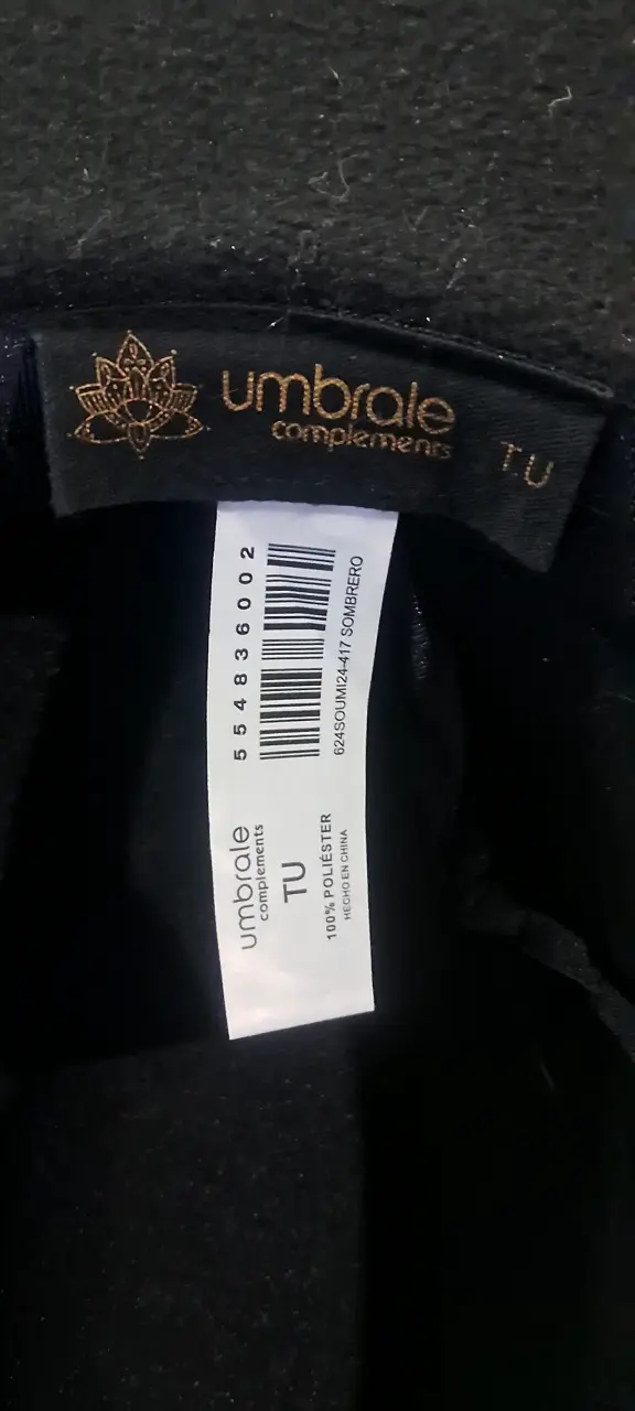 Sombrero negro con cadena Umbrale - 3