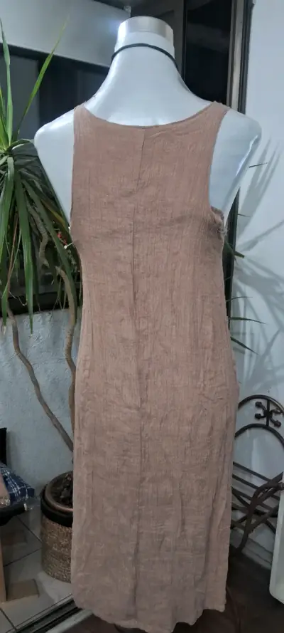 Vestido largo beige - miniatura 4