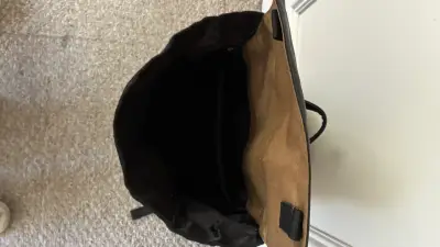 Mochila beige y negra Zucca - miniatura 5
