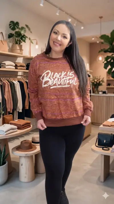 Polerón diseño étnico "Black is Beautiful" - miniatura 2