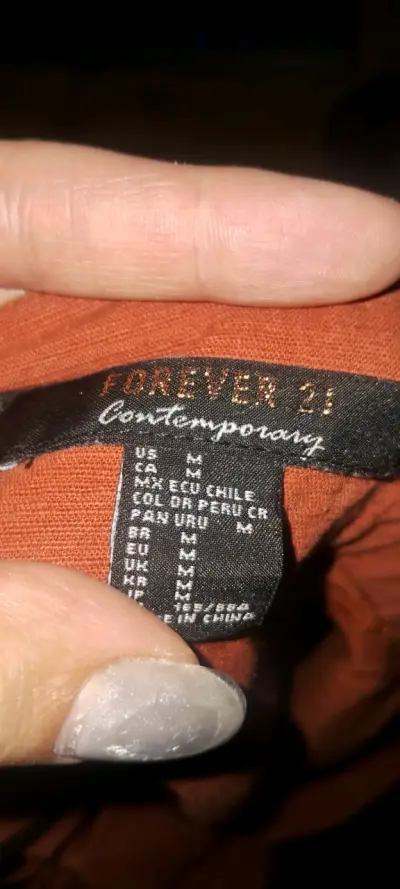 Vestido halter naranja con botones forever21 - miniatura 5