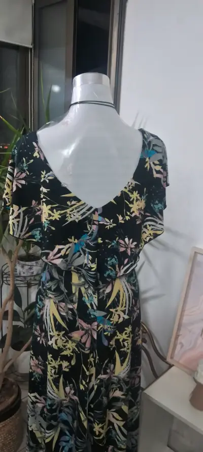 Vestido largo estampado floral Victoria Raveau - miniatura 2