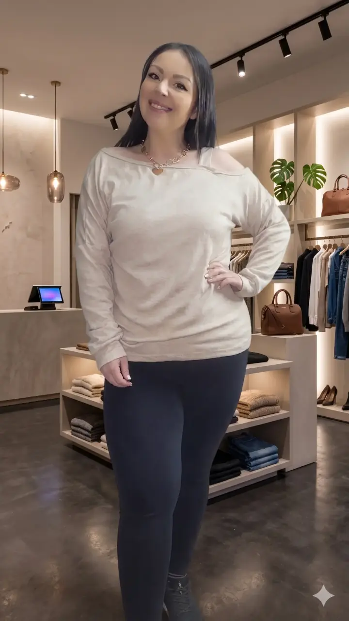Polera beige sin hombros - 2