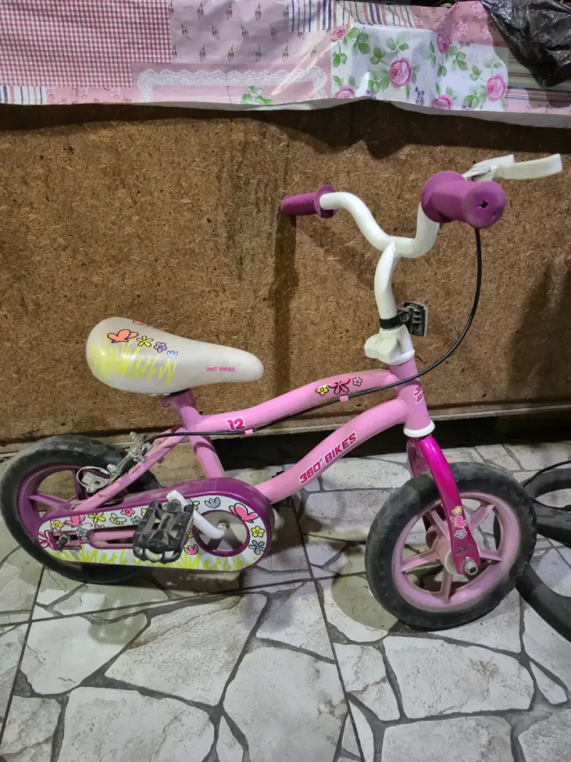 Bicicleta infantil rosada 12" - 3