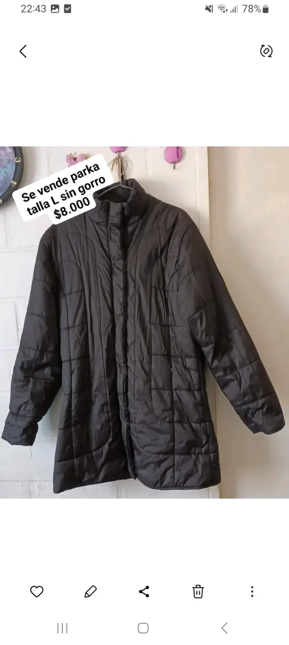Chaqueta negra con forro beige - 5