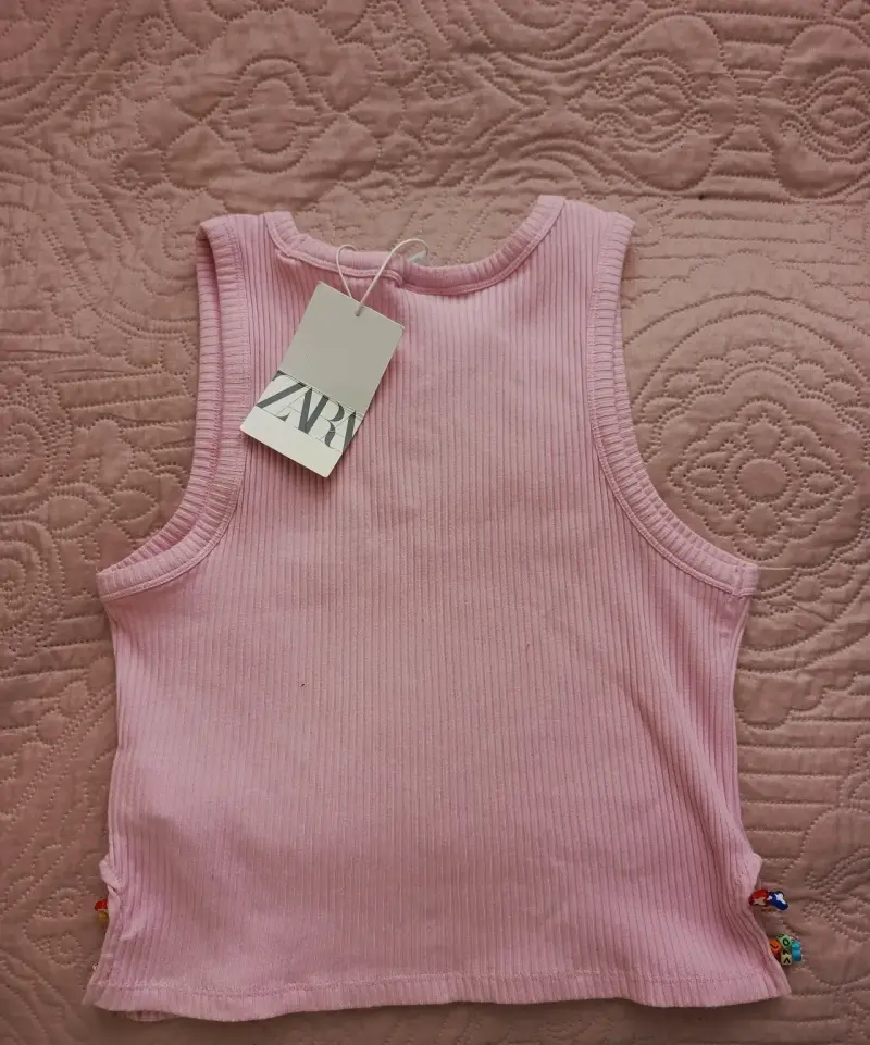 Polera rosa sin mangas Zara - 2