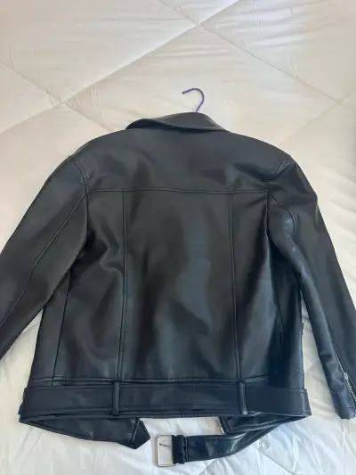Chaqueta de cuero negra XS (S) - miniatura 3