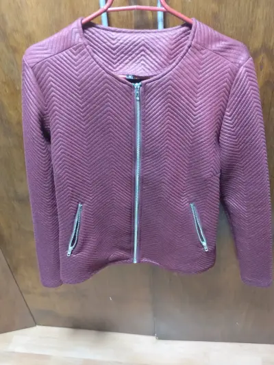 Chaqueta morada con cremallera - miniatura 2
