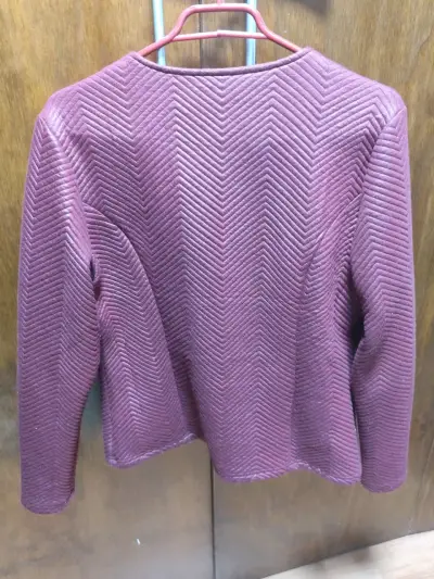 Chaqueta morada con cremallera - miniatura 3