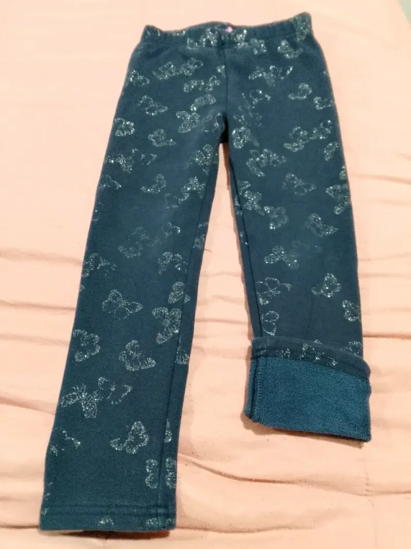 Pantalon niñas azul oscuro con mariposas