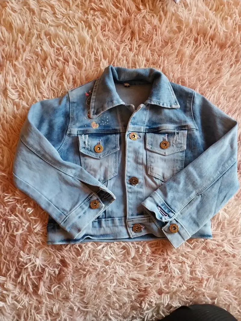 Chaqueta de mezclilla clara - 1