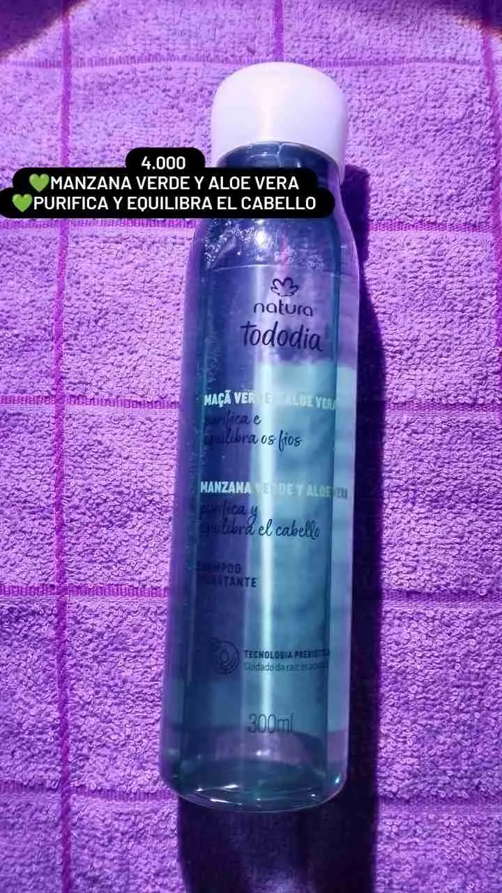 Shampoo Natura manzana y aloe vera