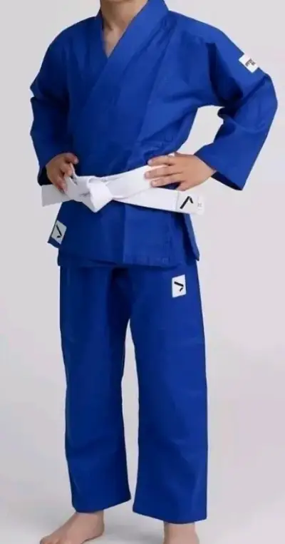 Traje de karate infantil blanco - miniatura 2