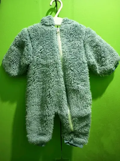 Enterito conejito peludo para bebé gris - miniatura 1