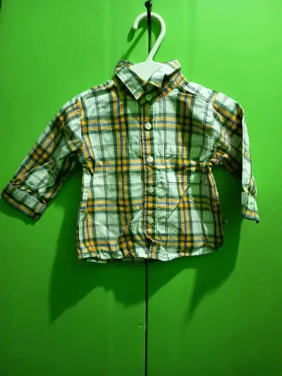 Camisa de bebé  a cuadros - miniatura 1