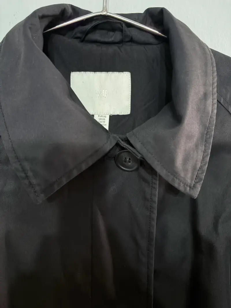 Abrigo trench negro H&M - 3