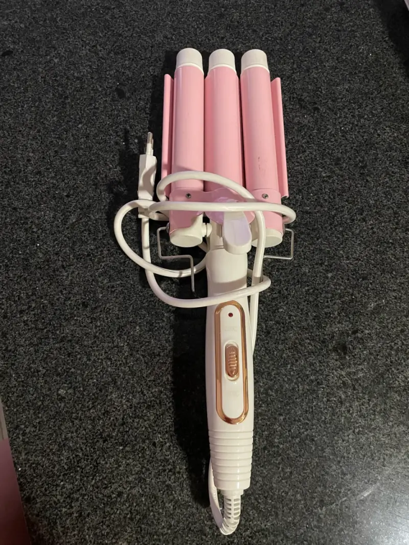 Rizador de pelo rosa