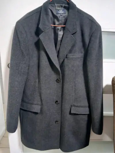 Abrigo gris oscuro elegante - miniatura 1