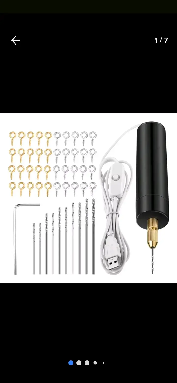 Mini taladro recargable USB negro - 4
