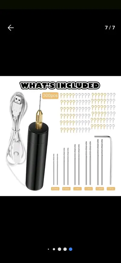 Mini taladro recargable USB negro - miniatura 5
