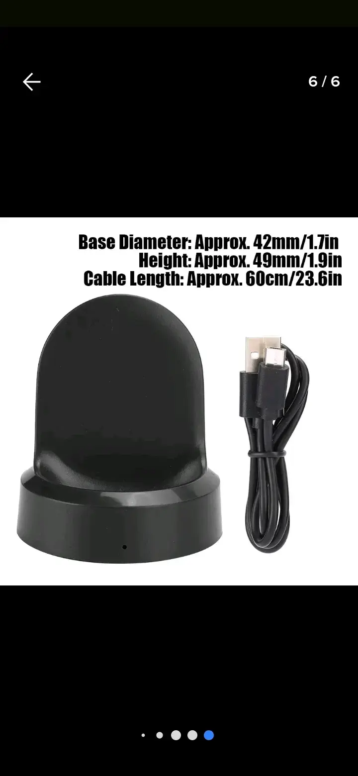 Base de cargador negra para reloj - 4