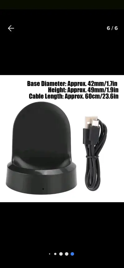 Base de cargador negra para reloj - miniatura 4