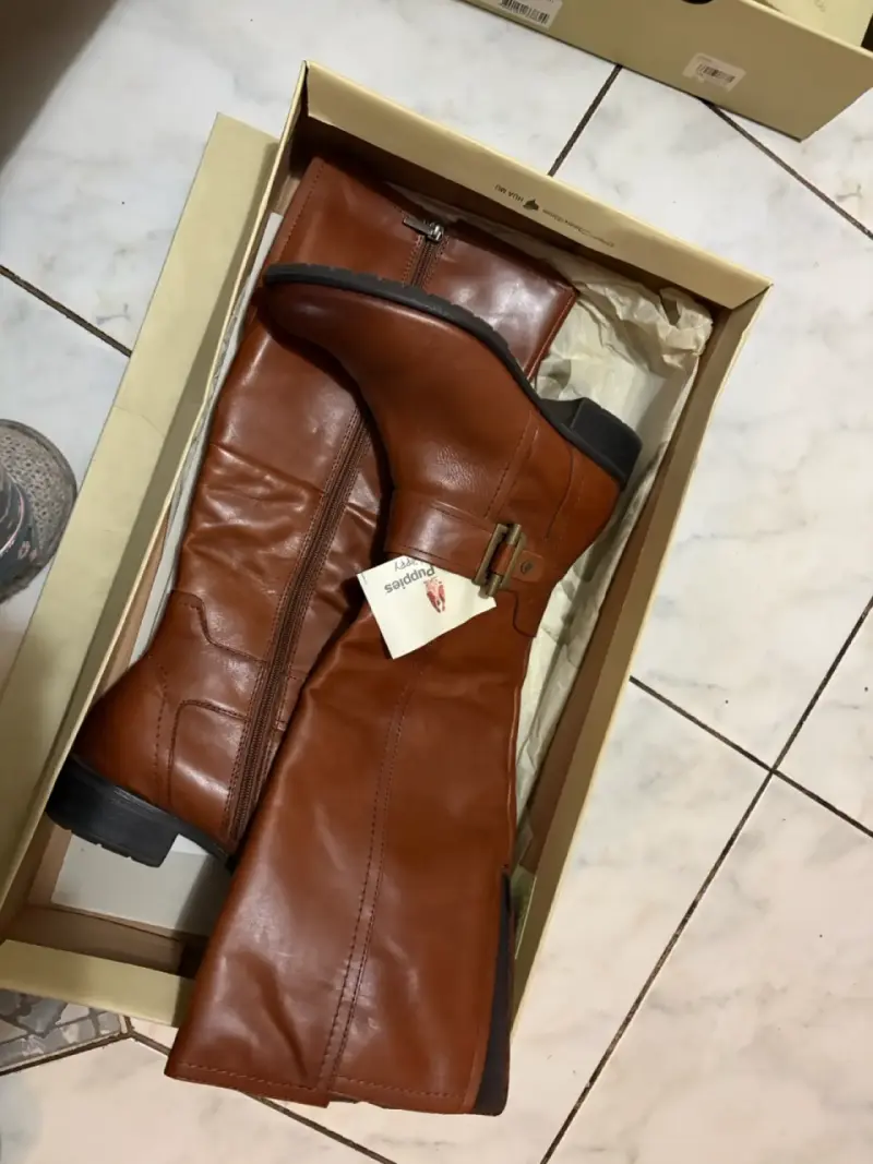 Botas de cuero marrón - 1