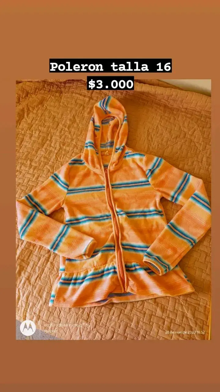 Polerón rayado talla 16