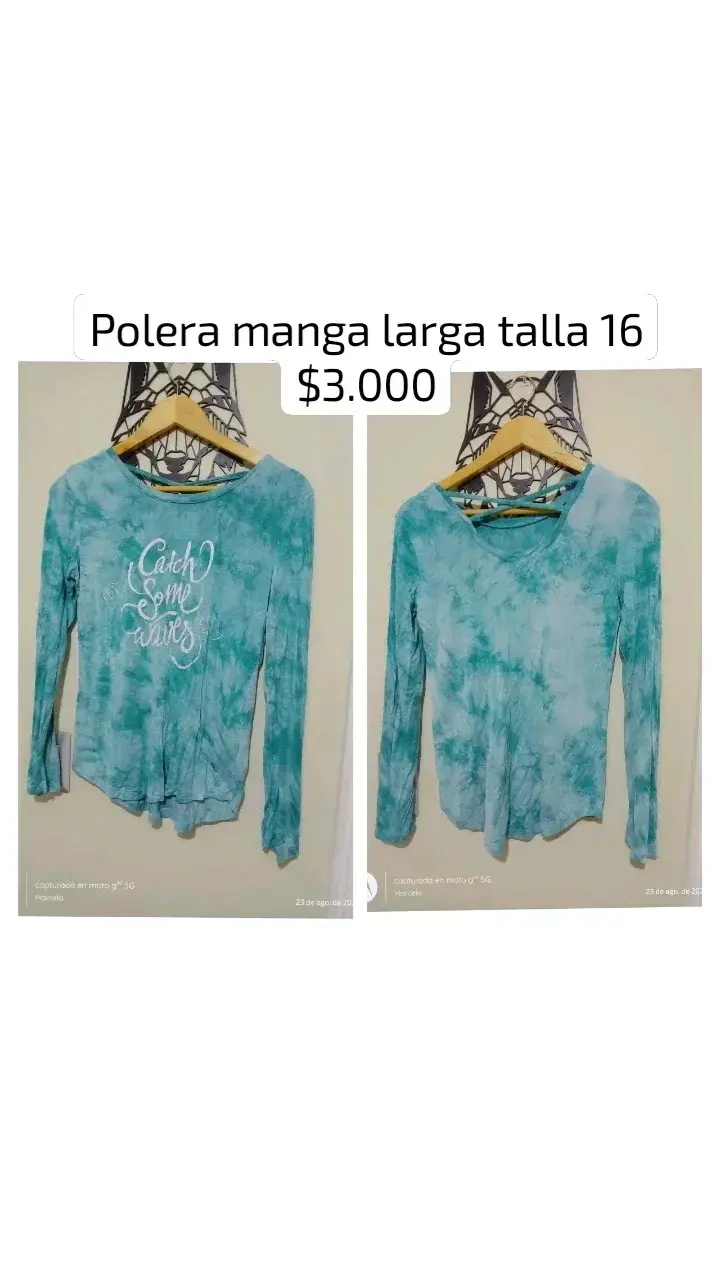Polera tie-dye manga larga