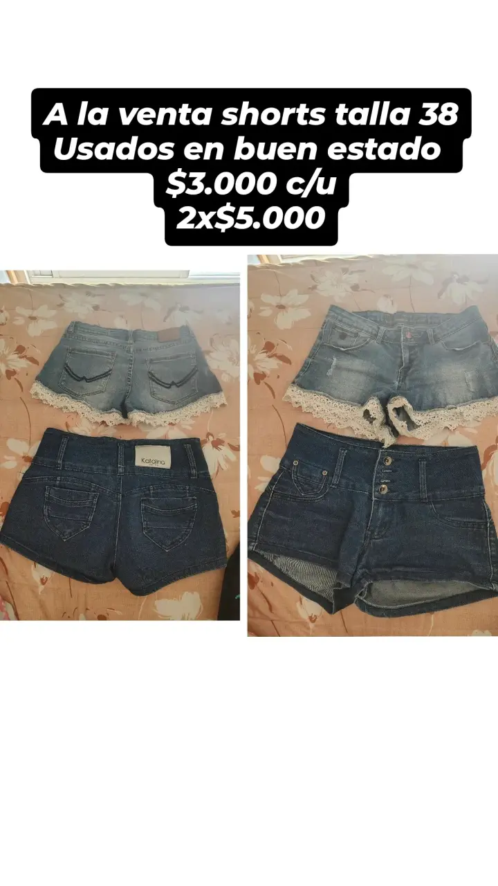 Shorts de mezclilla con encaje