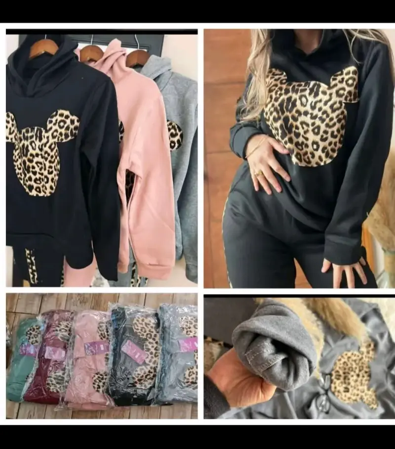 Conjunto deportivo rosa con estampado - 4