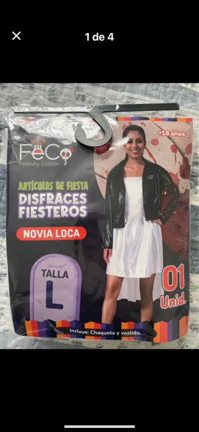 Disfraz Novia Loca Talla L - miniatura 1