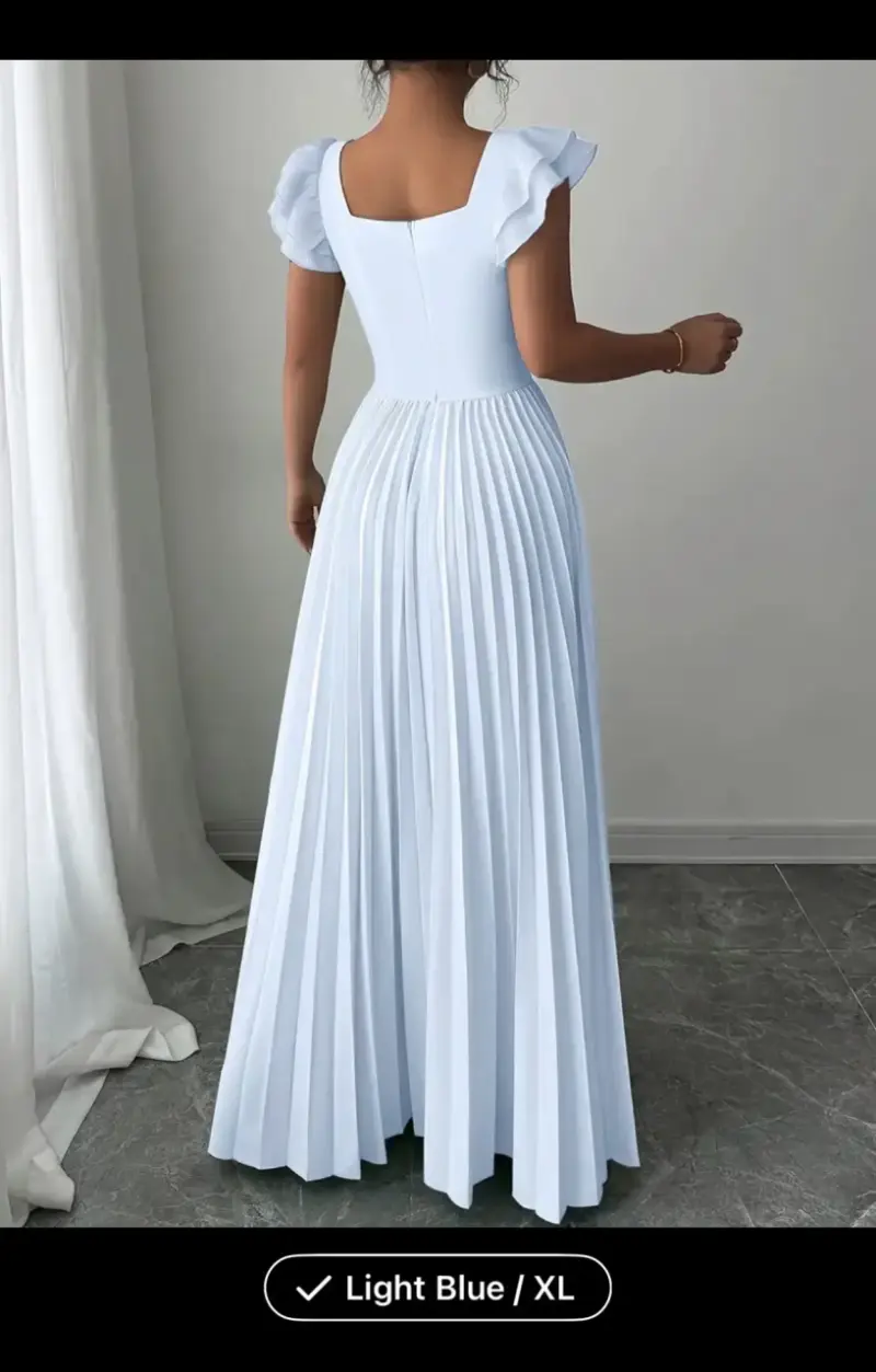 Vestido largo azul claro - 2