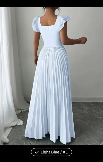 Vestido largo azul claro - miniatura 2