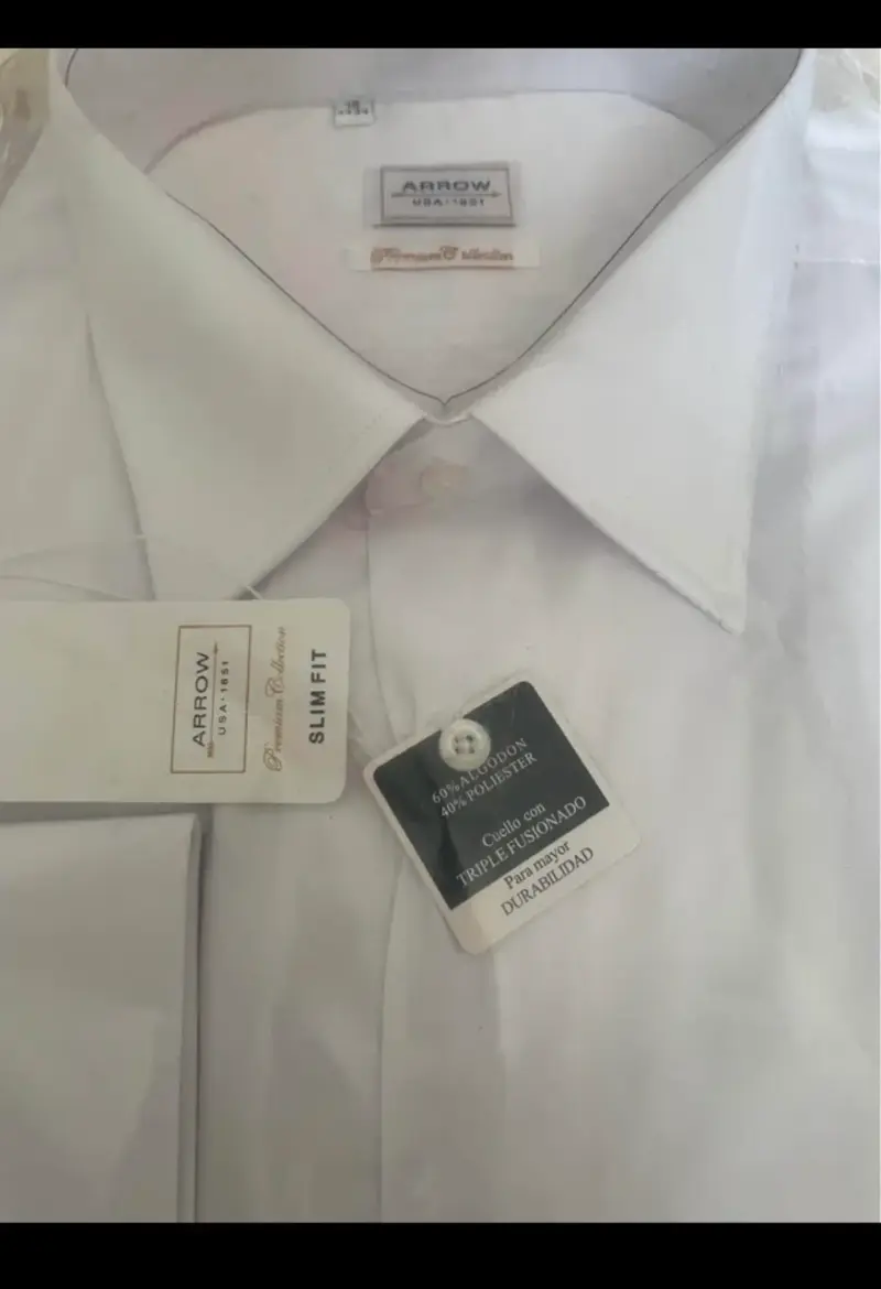 Camisa blanca Arrow slim fit - 1